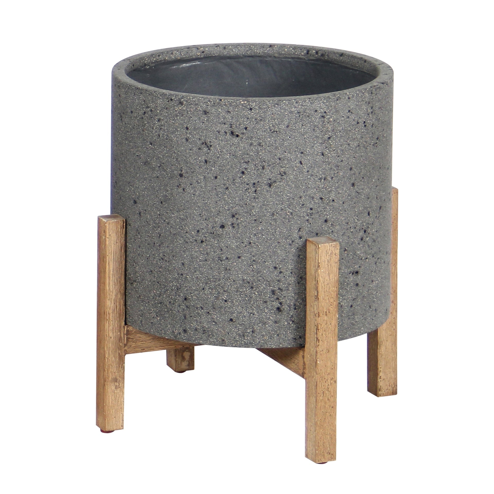 Maceta Redonda Patio - Piedra Gris  (Medidas 43.4 L x 43.4 W x 48.5 H)