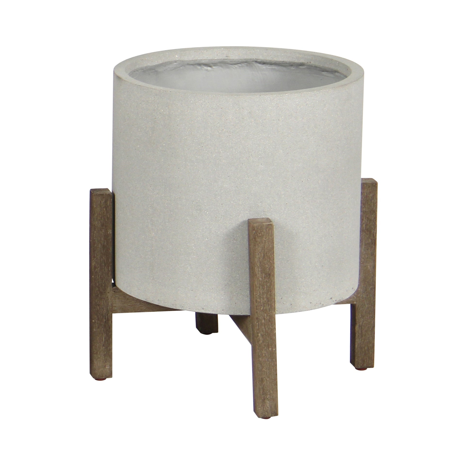 Maceta Redonda Patio - Piedra Natural (Medidas 43.4 L x 43.4 W x 48.5 H)