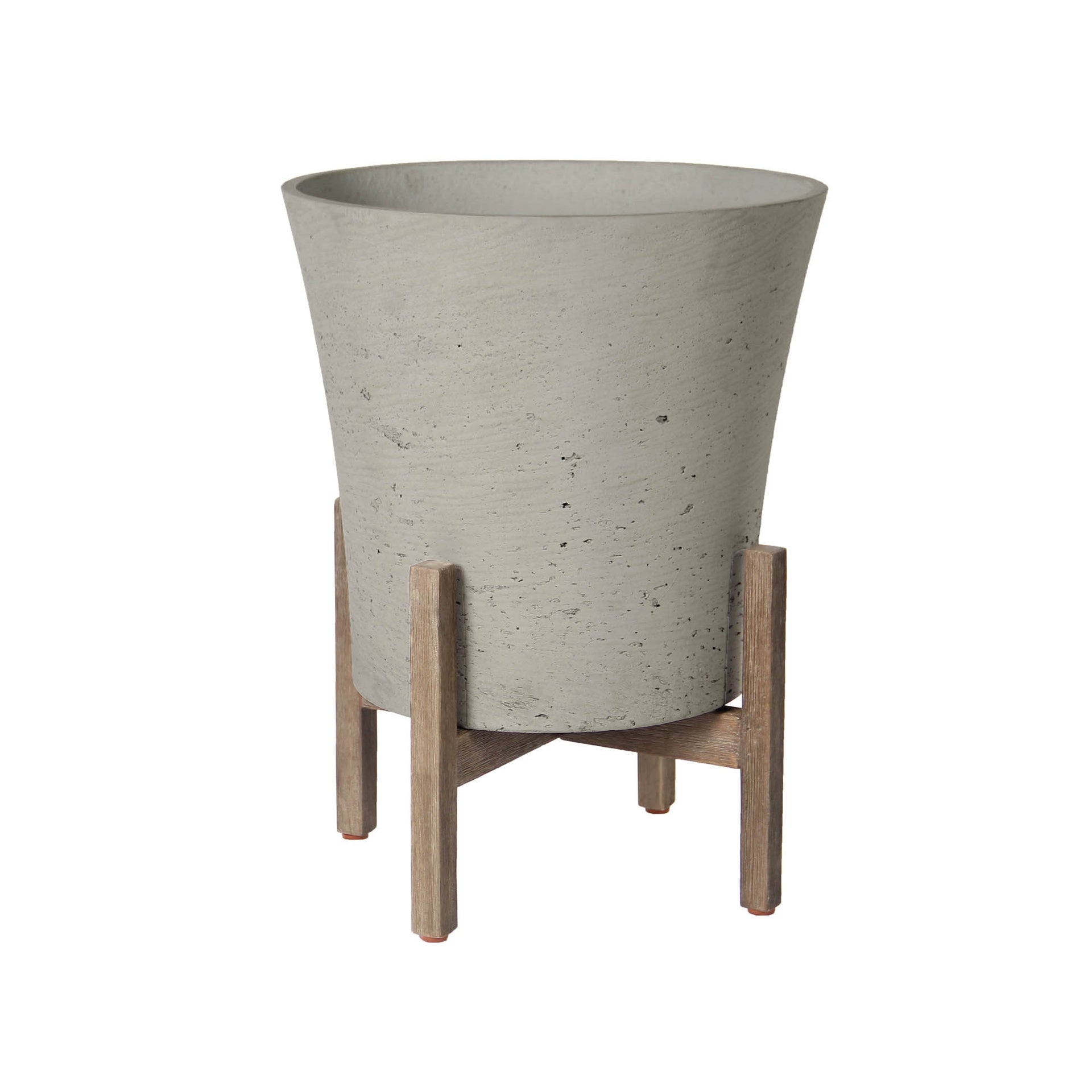 Maceta Patio Cónico Grande  - Lavado blanco (Medidas 43.9 L x 43.9 W x 52.1 H)
