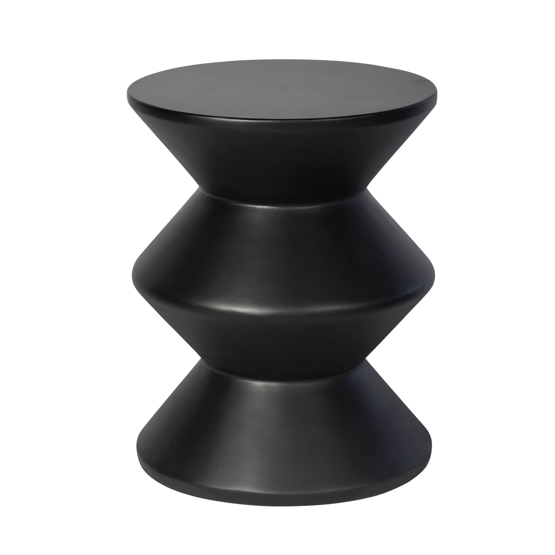 Mesa Auxiliar Zig Zag de Hormigón - Negro (Medidas 36.1 L x 36.1 W x 45.0 H)