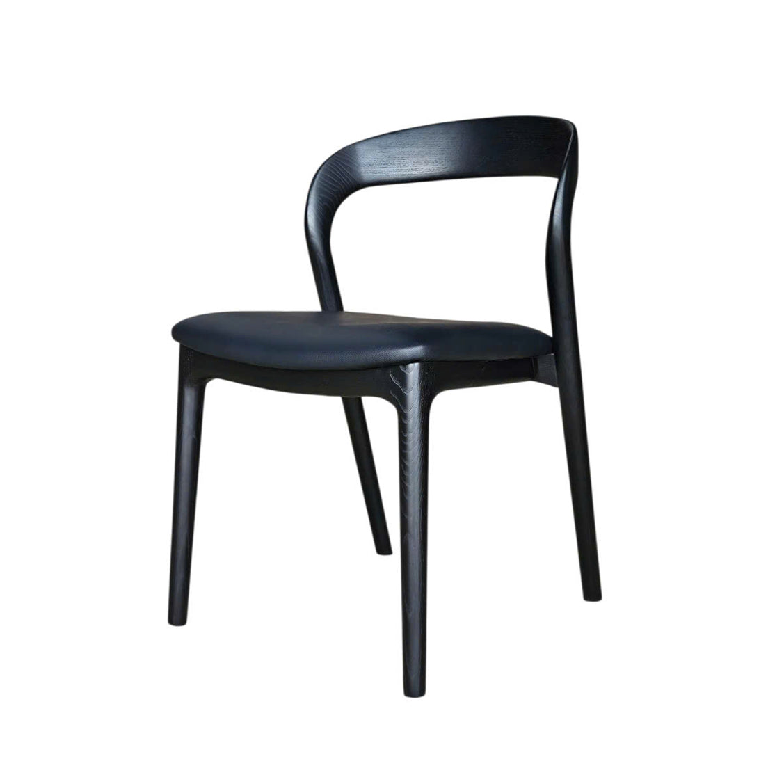 Silla de Comedor Rotondo - Estructura Negra Asiento PU
