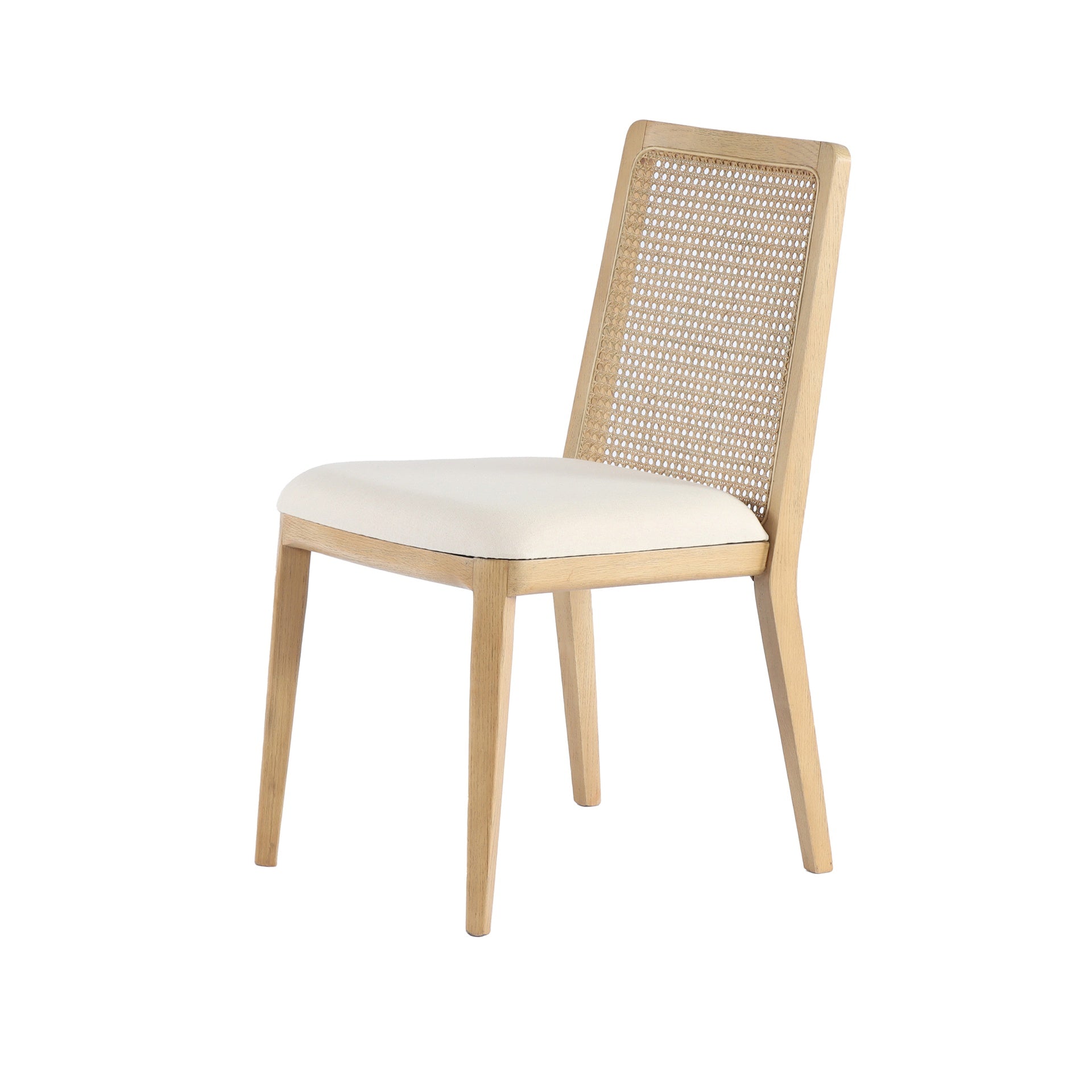 Silla de Comedor Cane Natural- Lino Oyster/ (Medidas 47.0 L x 58.4 W x 86.1 H)