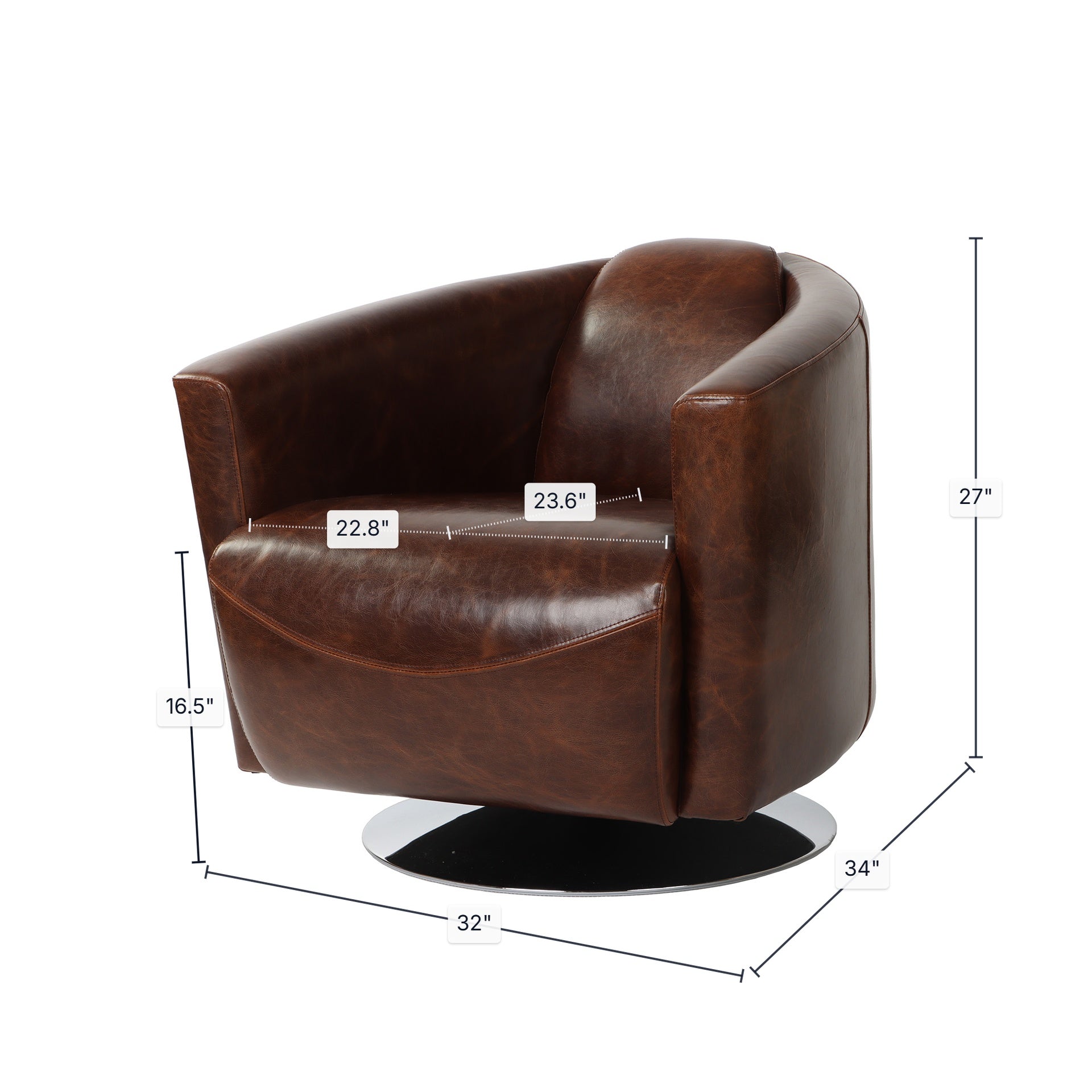 SILLON GIRATORIO LANNISTER MARRON