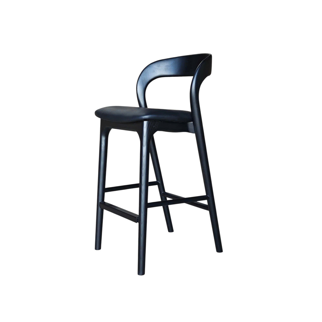 Banco de Cocina Rotondo - Estructura negra con asiento de PU