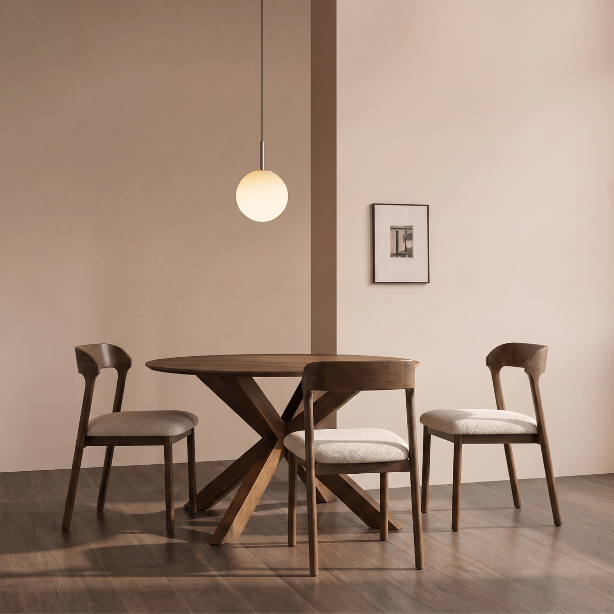 Round 3-Legged Dining Table