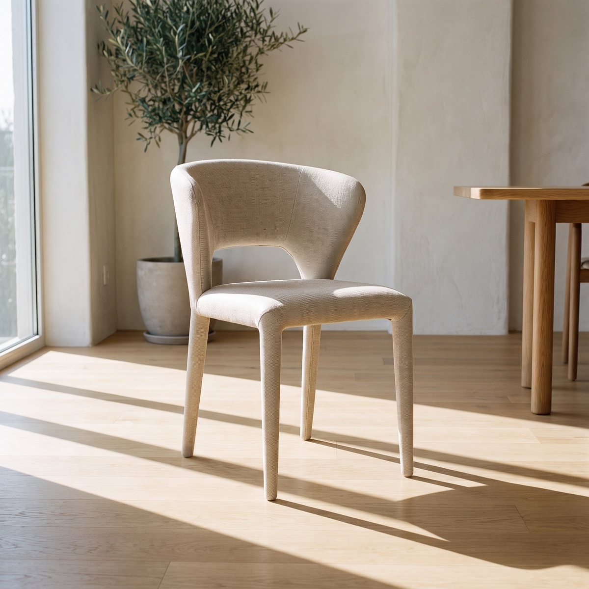 Silla de Comedor Dakota - Tweed Vainilla