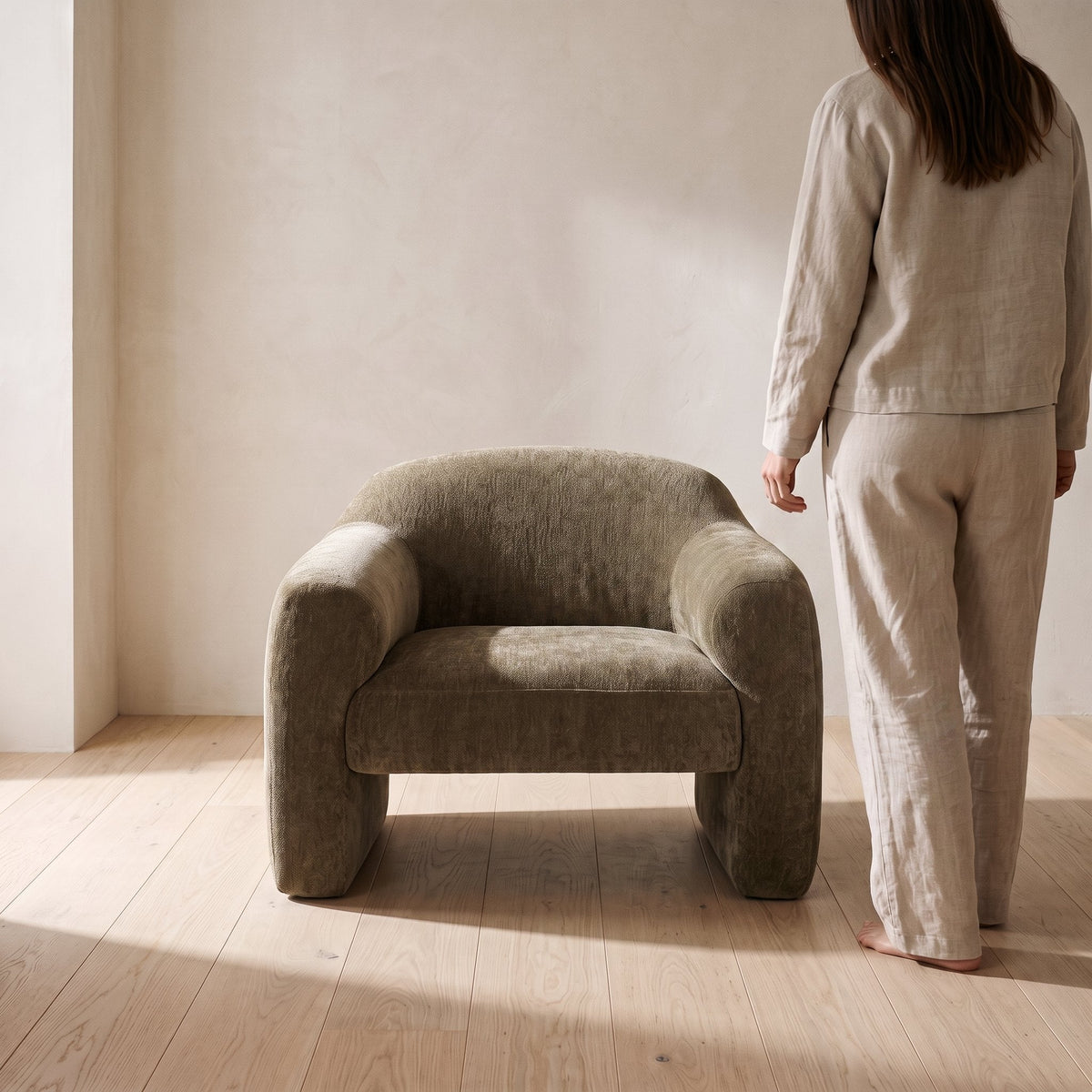 Baylor Club Chair - Olive