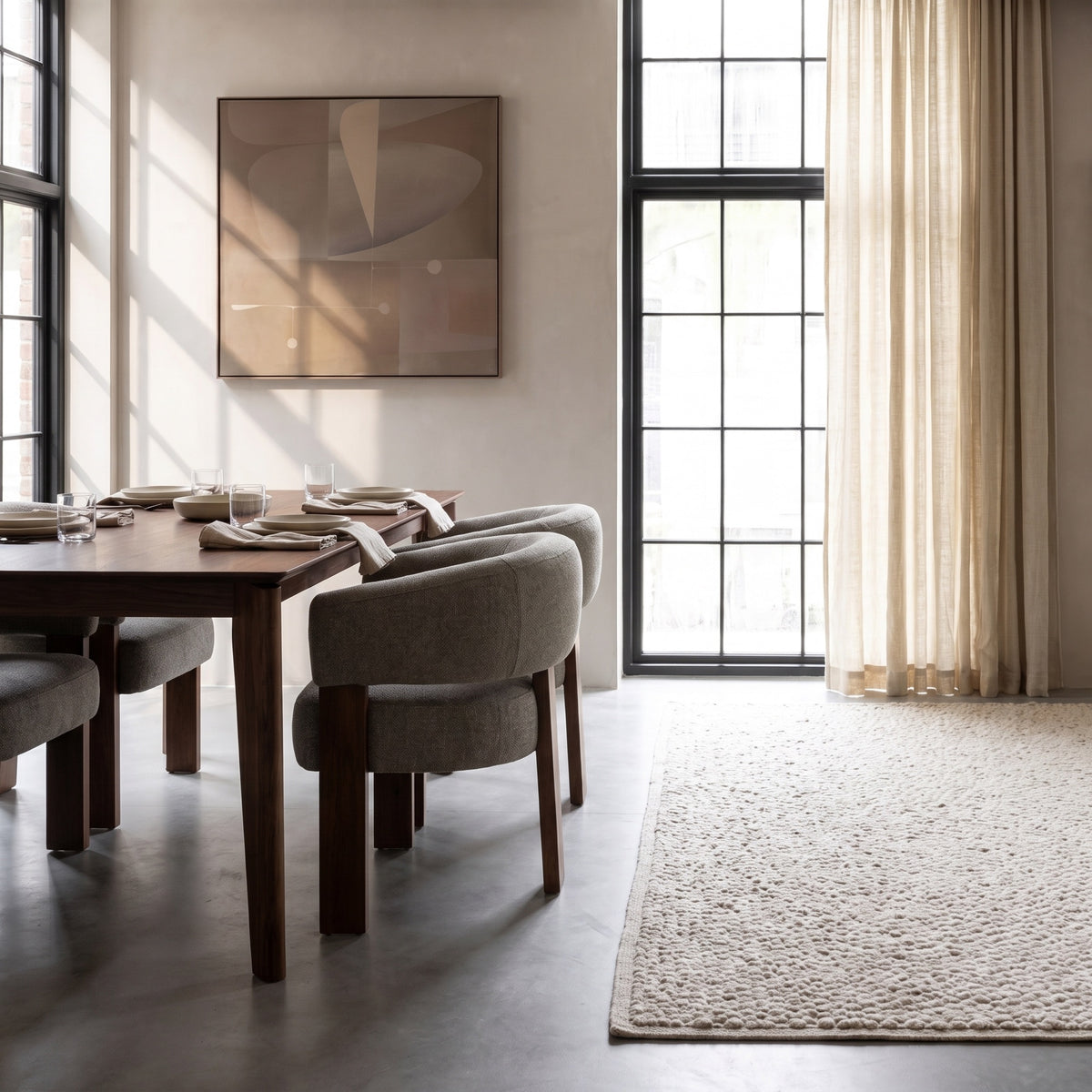 Miami Club Chair - Tweed Oatmeal