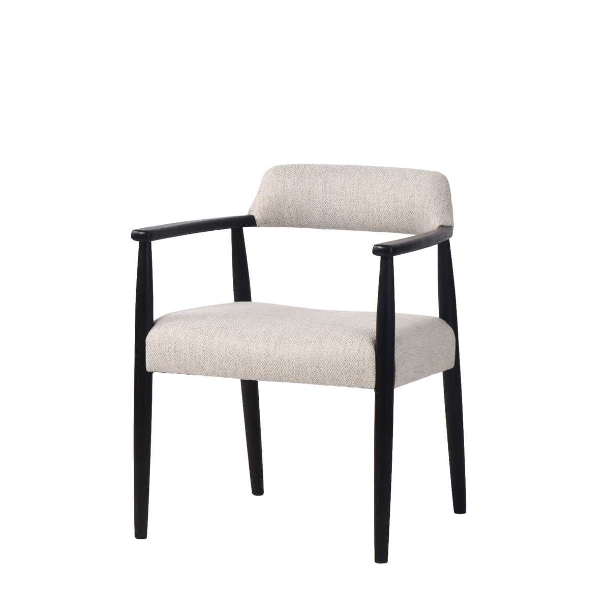 Latimer Dining Chair - Light Linen/Black Frame