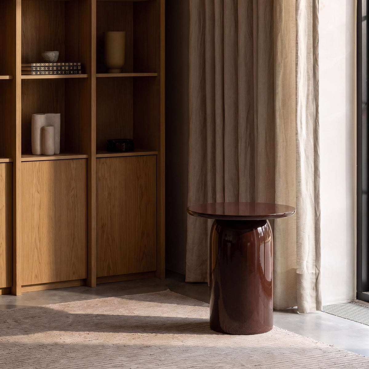 Vision Side Table - Burgandy